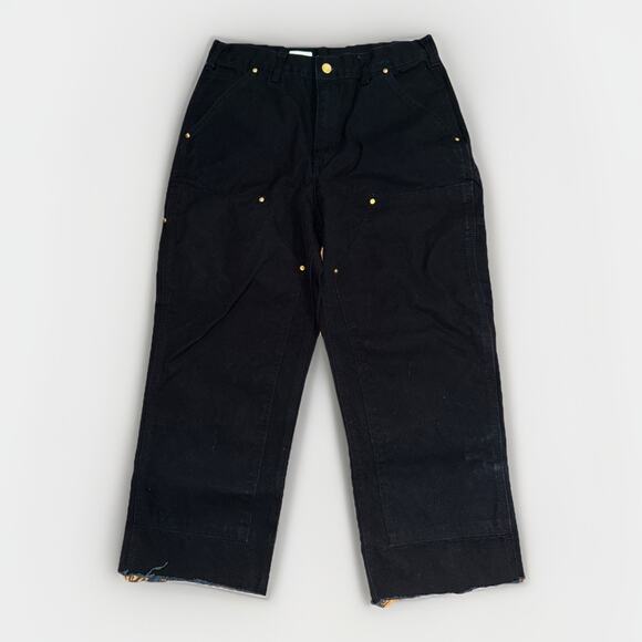 Carhartt Canvas Double Knee Pants Cropped 30x26 Black - Picture 1 of 7